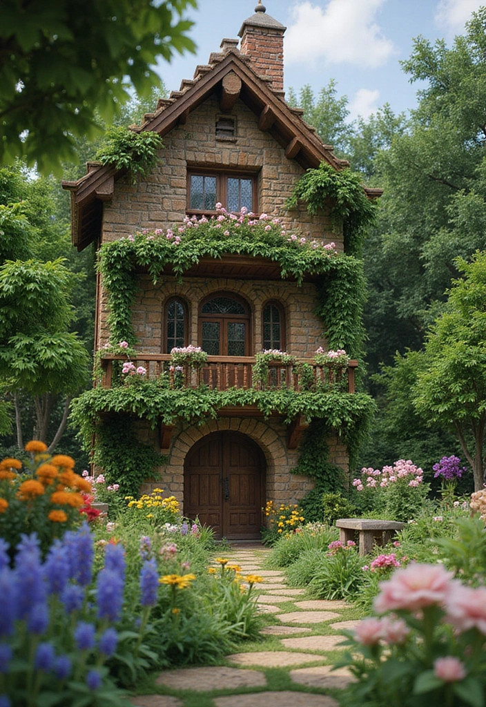27 Balcony Minecraft Builds That Spark Creativity 3 27 Balcony Minecraft Builds That Spark Creativity - 3. Enchanted Garden Balconies