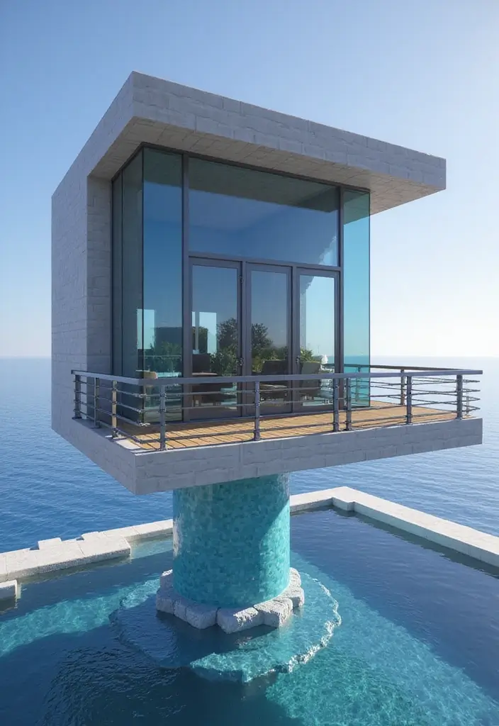27 Balcony Minecraft Builds That Spark Creativity 7 27 Balcony Minecraft Builds That Spark Creativity - 7. Detached Pod Balconies