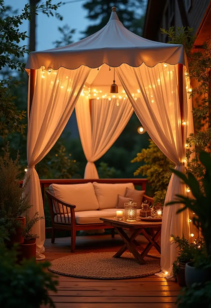 27 Balcony Privacy Hacks That Actually Work Beautifully 15 27 Balcony Privacy Hacks That Actually Work Beautifully - 15. Canopy Tents