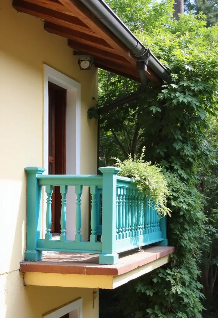 27 Balcony Privacy Hacks That Actually Work Beautifully 22 27 Balcony Privacy Hacks That Actually Work Beautifully - 22. Paint Your Railing