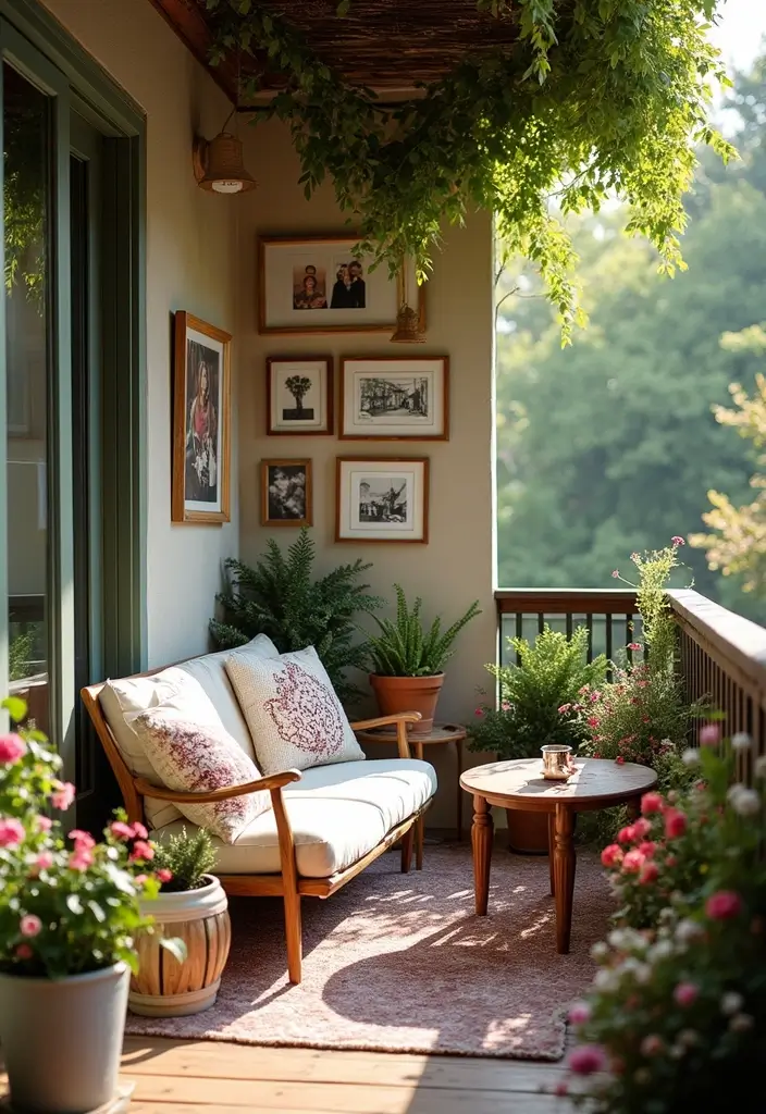 27 Cozy Balcony Ideas That Feel Like a Mini Retreat - 25. Personal Touches with Decor