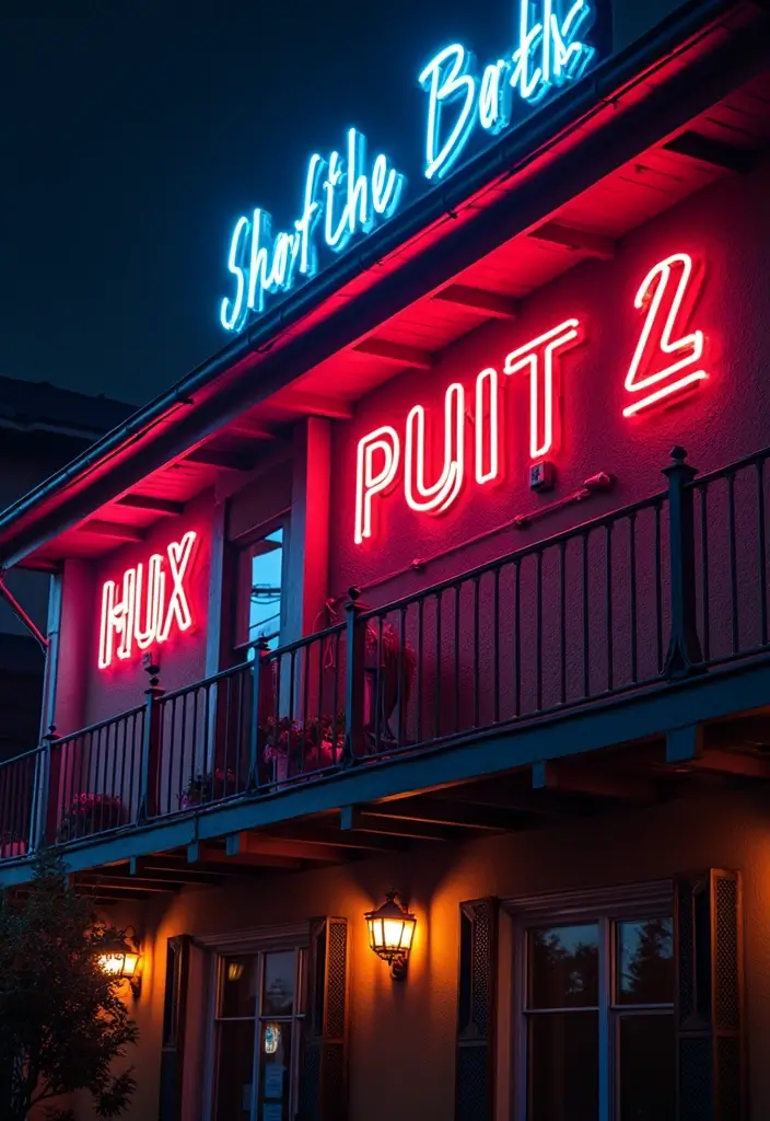 27 Diwali Lighting Ideas for Balcony That Feel Magical - 23. Neon Signs