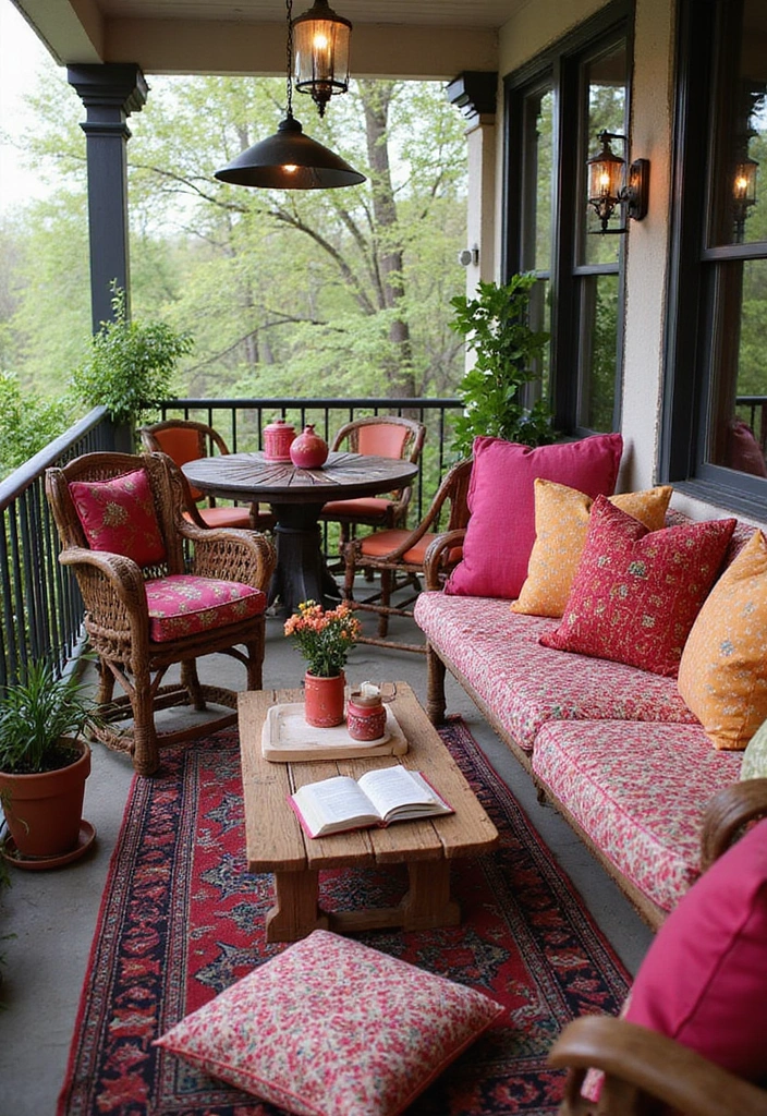 27 Diwali Lighting Ideas for Balcony That Feel Magical - 9. Decorative Pillows and Throws