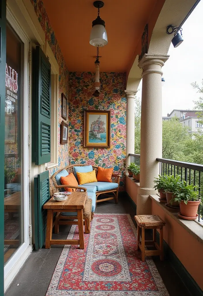 27 Small Balcony Ideas on a Budget That Look High-End - 14. Engaging Wall Art