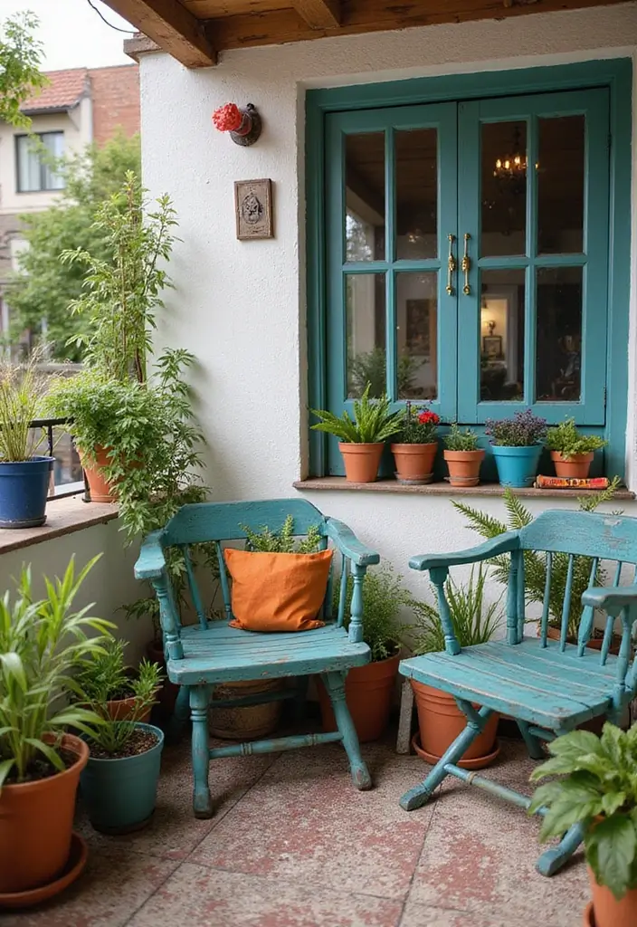 27 Small Balcony Ideas on a Budget That Look High-End - 20. Paint for Personality