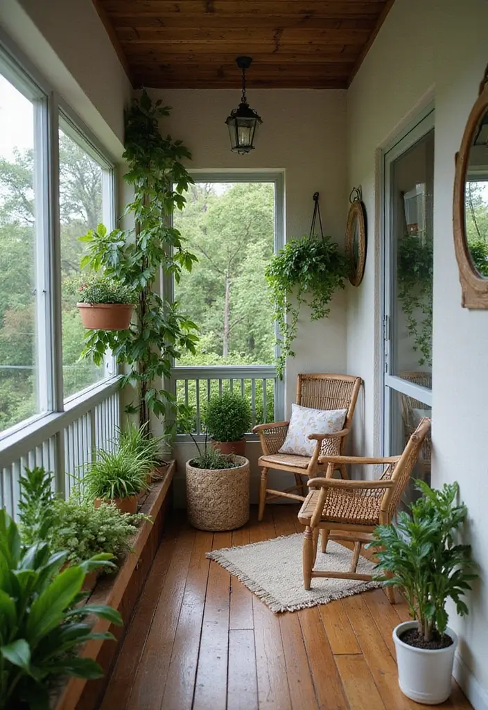 27 Small Balcony Ideas on a Budget That Look High-End - 23. Reflective Surfaces
