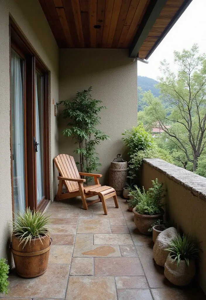 27 Small Balcony Ideas on a Budget That Look High-End - 25. Nature-Themed Decor