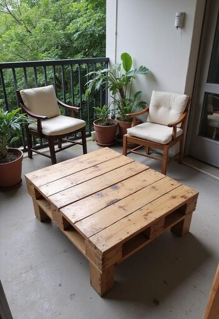 27 Small Balcony Ideas on a Budget That Look High-End - 6. Upcycled Furniture