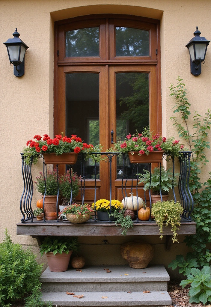 28 Balcony Apartment Ideas That Maximize Small Spaces 15 28 Balcony Apartment Ideas That Maximize Small Spaces - 15. Seasonal Decor