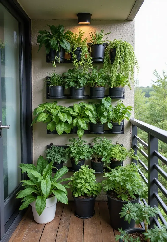 28 Balcony Apartment Ideas That Maximize Small Spaces 19 28 Balcony Apartment Ideas That Maximize Small Spaces - 19. Vertical Herb Garden