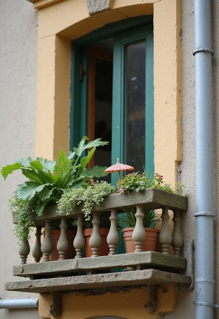 28 Balcony Apartment Ideas That Maximize Small Spaces 22 28 Balcony Apartment Ideas That Maximize Small Spaces - 22. Miniature Garden