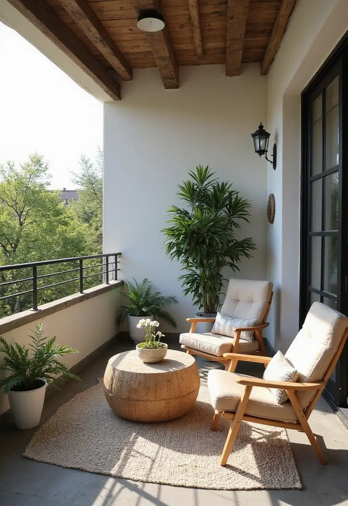 28 Balcony Apartment Ideas That Maximize Small Spaces 26 28 Balcony Apartment Ideas That Maximize Small Spaces - 26. Upcycled Furniture
