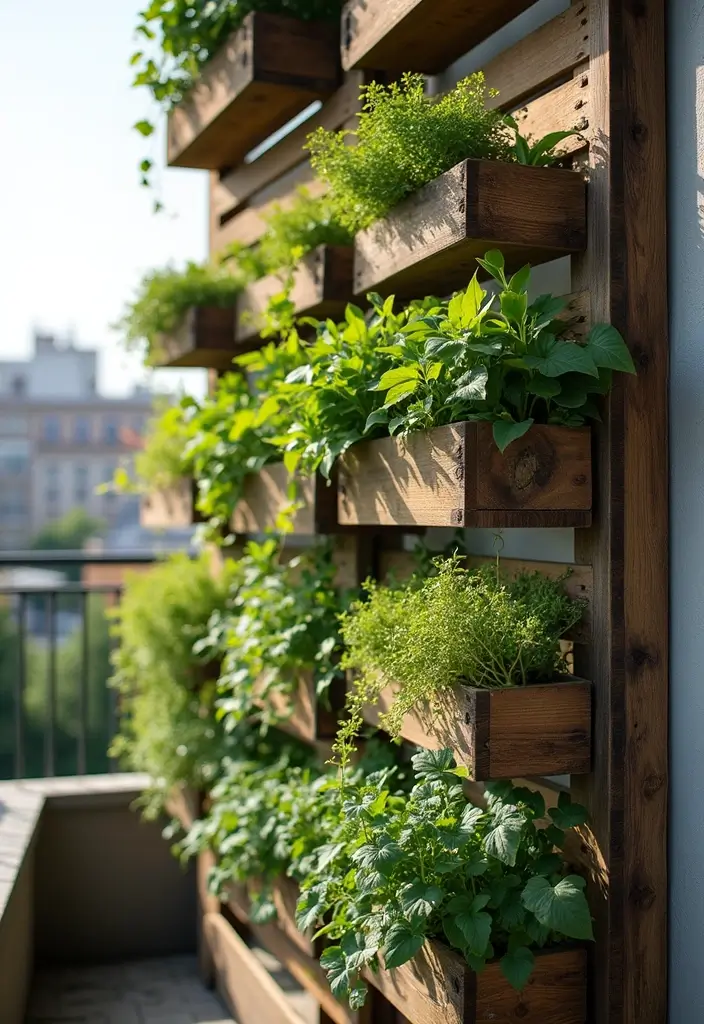 28 Balcony Apartment Ideas That Maximize Small Spaces 9 28 Balcony Apartment Ideas That Maximize Small Spaces - 9. DIY Vertical Gardening System