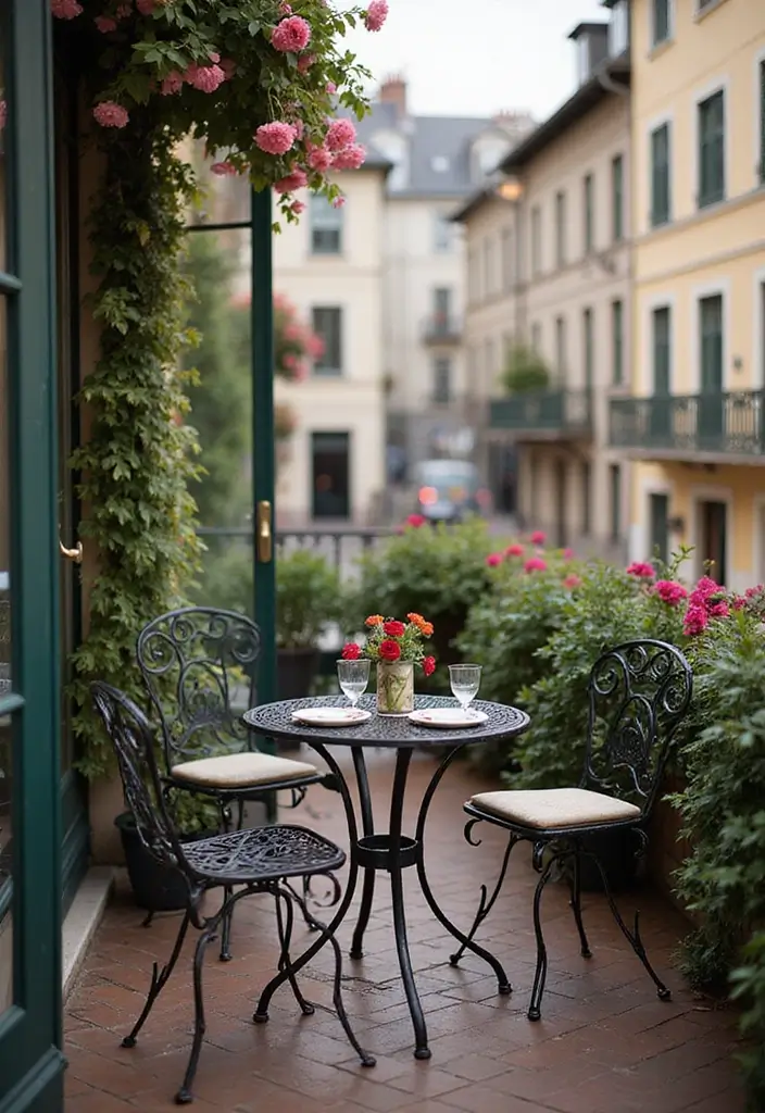 28 Balcony Bar Ideas Perfect for Relaxing Nights at Home 9 28 Balcony Bar Ideas Perfect for Relaxing Nights at Home - 9. Elegant Bistro Bar