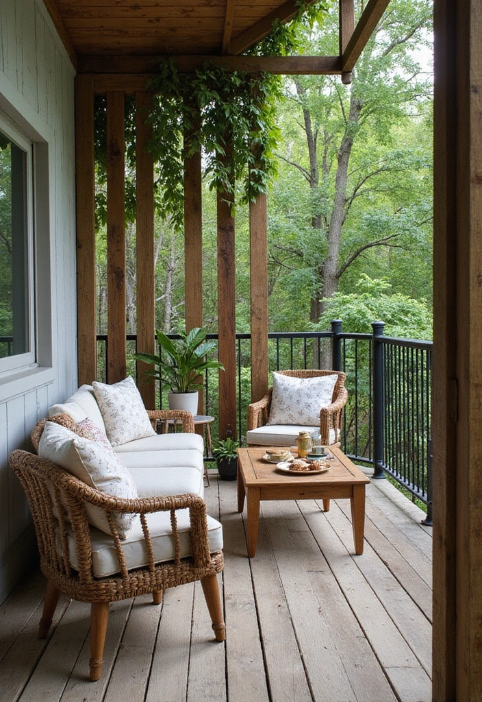 28 Balcony Divider Ideas That Add Privacy in Style - 21. Weathered Wood for a Rustic Touch