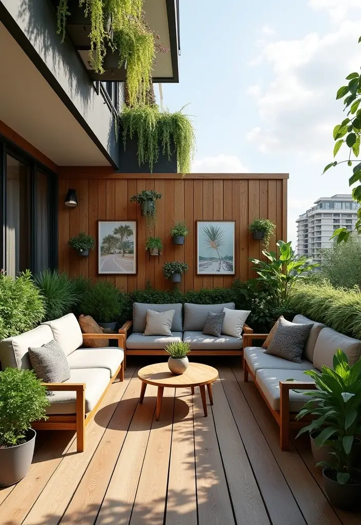 28 Balcony Divider Ideas That Add Privacy in Style - 28. Multi-Functional Wooden Dividers