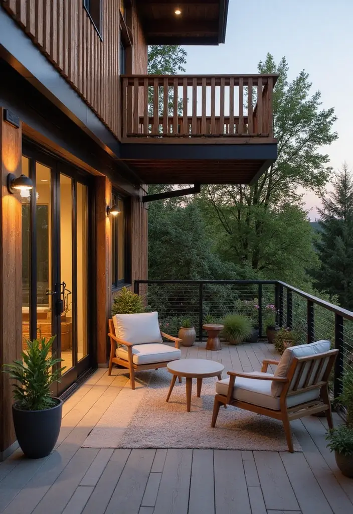 28 Balcony Divider Ideas That Add Privacy in Style - 5. Wooden Slat Fencing for Unobtrusive Privacy