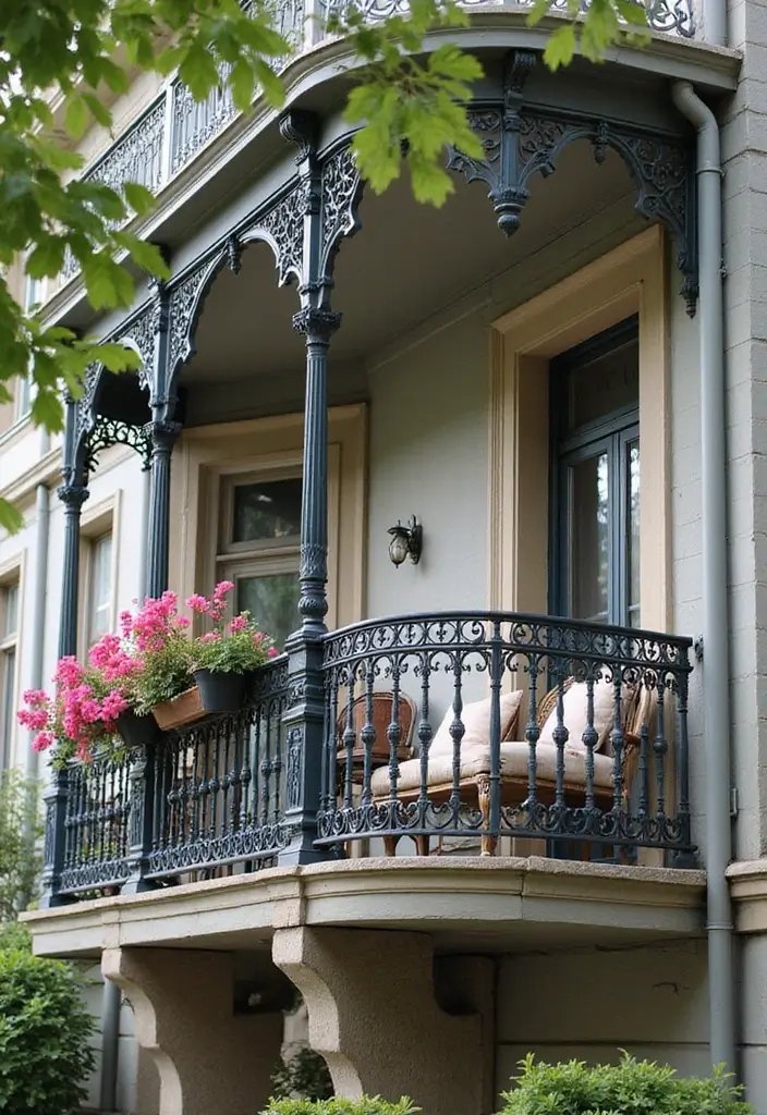 28 Balcony with Roof Ideas That Extend Outdoor Living - 17. Classic Victorian Balcony