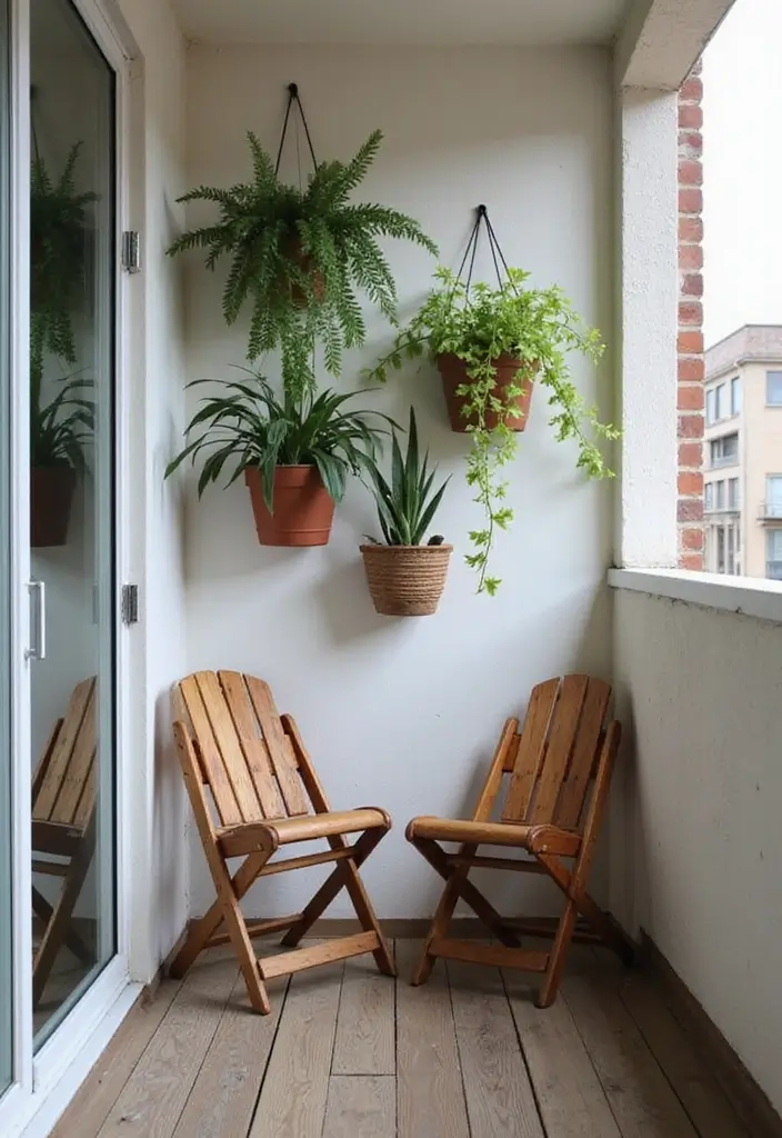 28 Balcony with Roof Ideas That Extend Outdoor Living - 24. Space-Saving Balcony Furniture