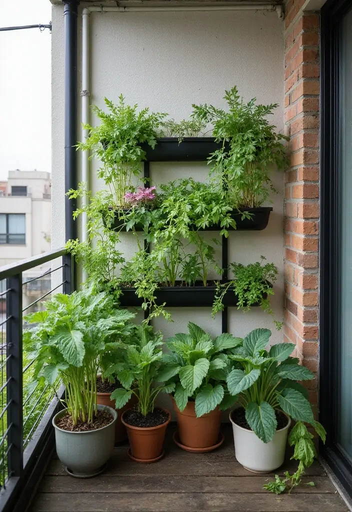 28 Balcony with Roof Ideas That Extend Outdoor Living - 9. Urban Farm Balcony