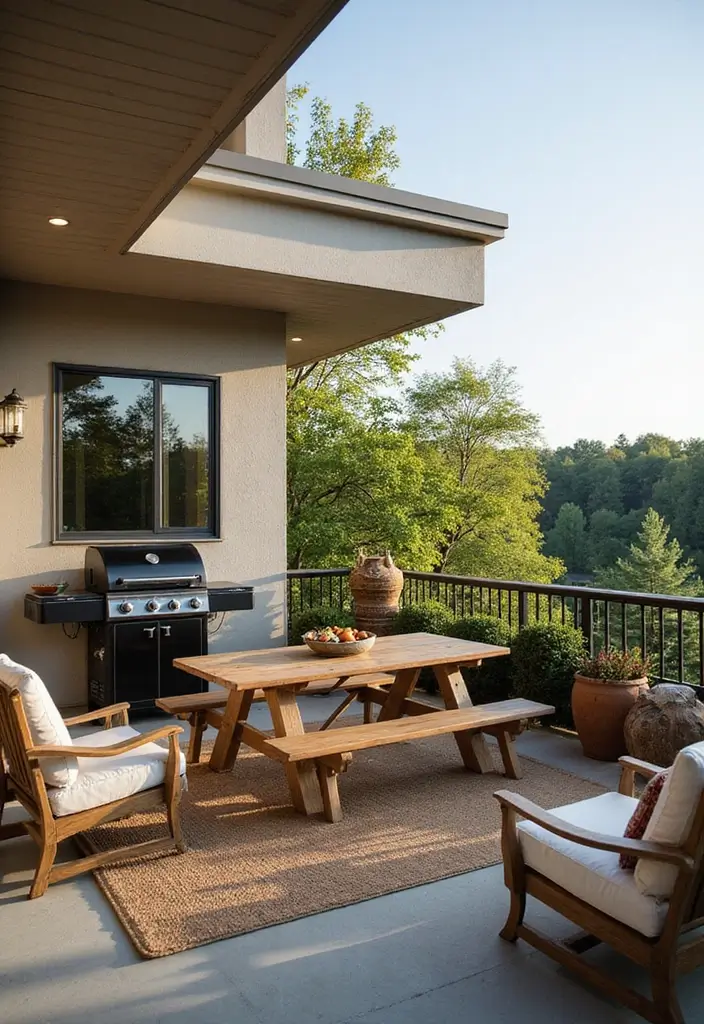 28 Bloxburg Balcony Ideas That Gamers Are Obsessed With - 27. Outdoor Barbecue Area
