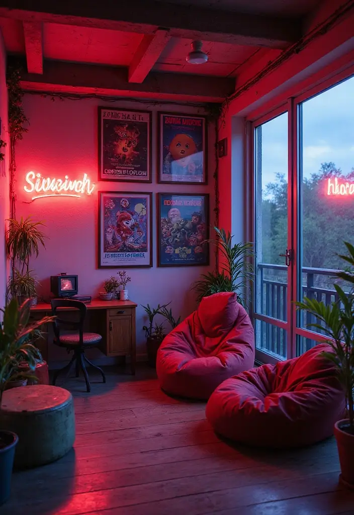 28 Bloxburg Balcony Ideas That Gamers Are Obsessed With - 3. Retro Gamer Vibes