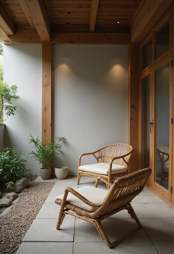28 Bloxburg Balcony Ideas That Gamers Are Obsessed With - 4. Minimalist Zen Retreat