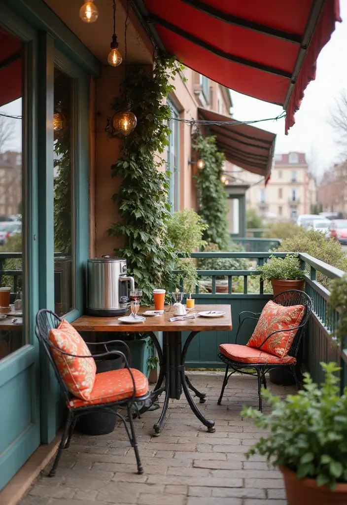 28 Bloxburg Balcony Ideas That Gamers Are Obsessed With - 7. Chic Café Vibe