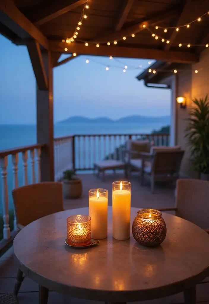 28 Coastal Balcony Ideas That Bring the Ocean Vibes Home - 11. Ocean-Scented Candles