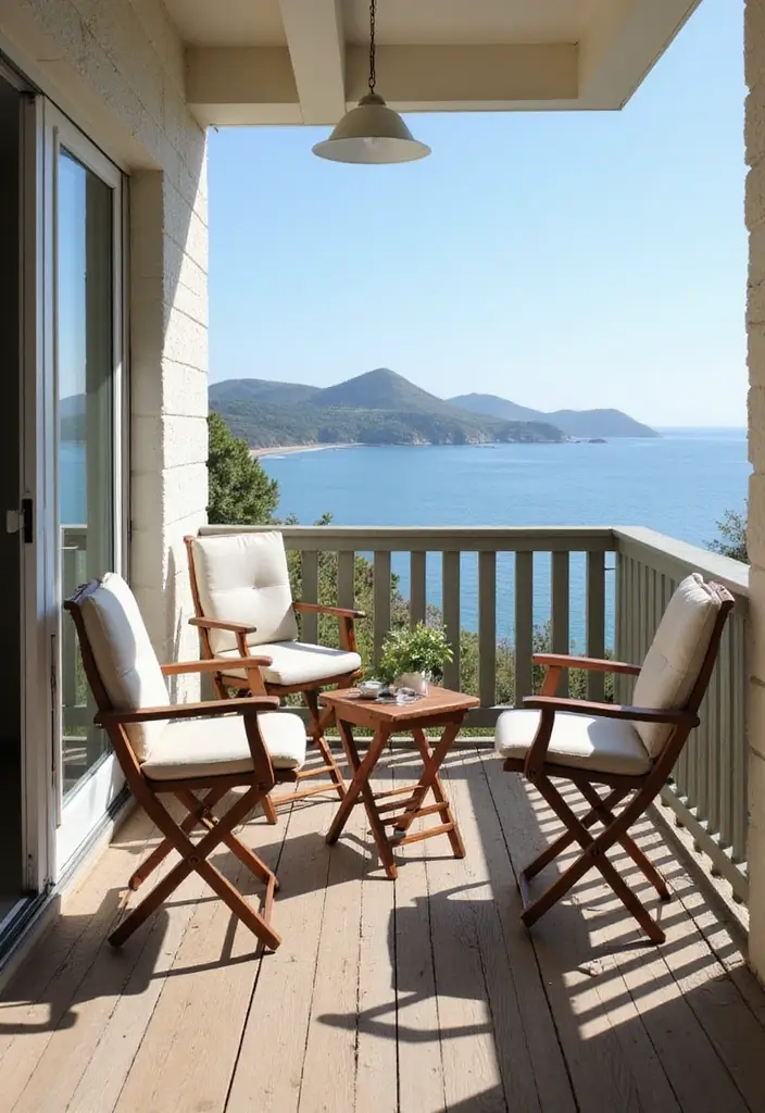 28 Coastal Balcony Ideas That Bring the Ocean Vibes Home - 8. Versatile Furniture
