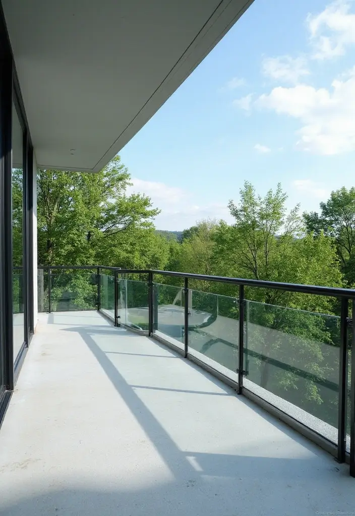 28 Modern Balcony Railing Designs That Look Sleek and Safe 1 28 Modern Balcony Railing Designs That Look Sleek and Safe - 1. Minimalist Glass Railings