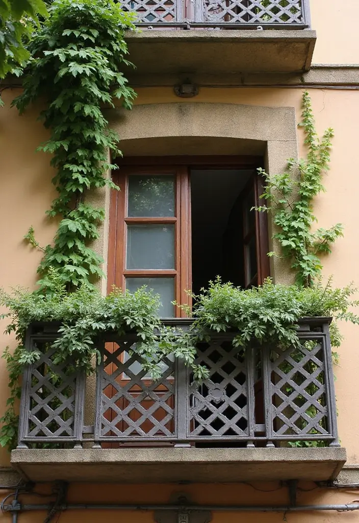 28 Modern Balcony Railing Designs That Look Sleek and Safe 10 28 Modern Balcony Railing Designs That Look Sleek and Safe - 10. Elegant Lattice Railings