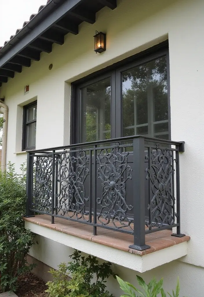 28 Modern Balcony Railing Designs That Look Sleek and Safe 15 28 Modern Balcony Railing Designs That Look Sleek and Safe - 15. Artistic Metal Screens