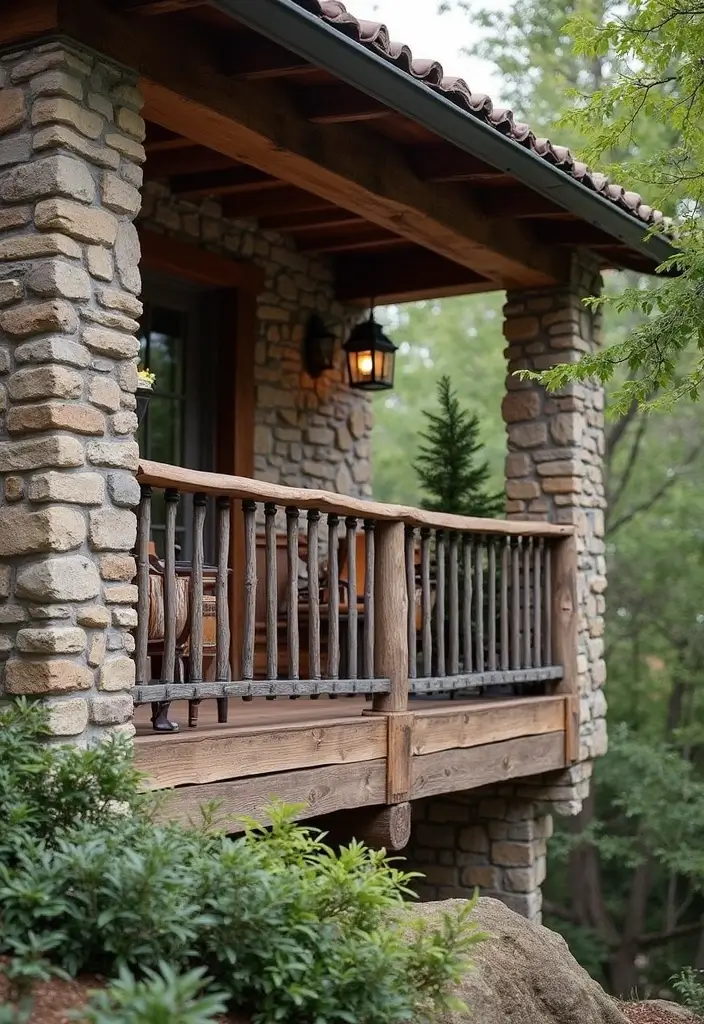 28 Modern Balcony Railing Designs That Look Sleek and Safe 18 28 Modern Balcony Railing Designs That Look Sleek and Safe - 18. Timeless Stone Wall Railings