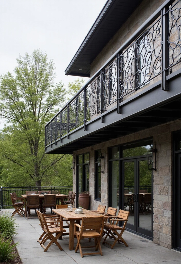 28 Modern Balcony Railing Designs That Look Sleek and Safe 2 28 Modern Balcony Railing Designs That Look Sleek and Safe - 2. Industrial Style Metal Railings