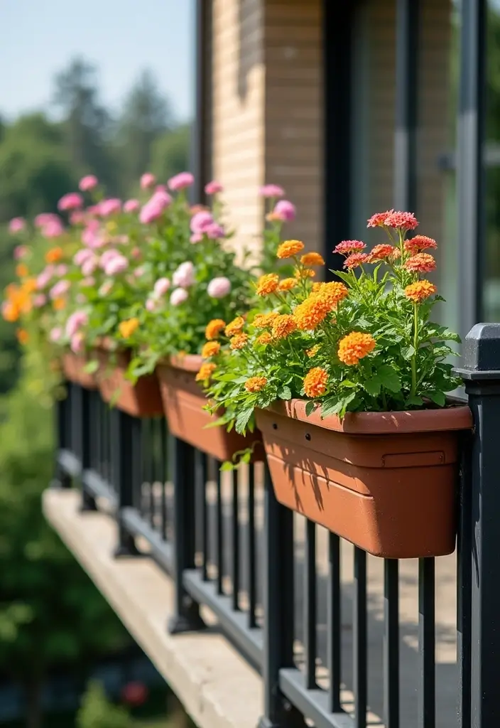 28 Modern Balcony Railing Designs That Look Sleek and Safe 23 28 Modern Balcony Railing Designs That Look Sleek and Safe - 23. Integrated Planter Railings