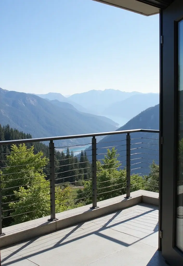 28 Modern Balcony Railing Designs That Look Sleek and Safe 5 28 Modern Balcony Railing Designs That Look Sleek and Safe - 5. Customizable Cable Railings