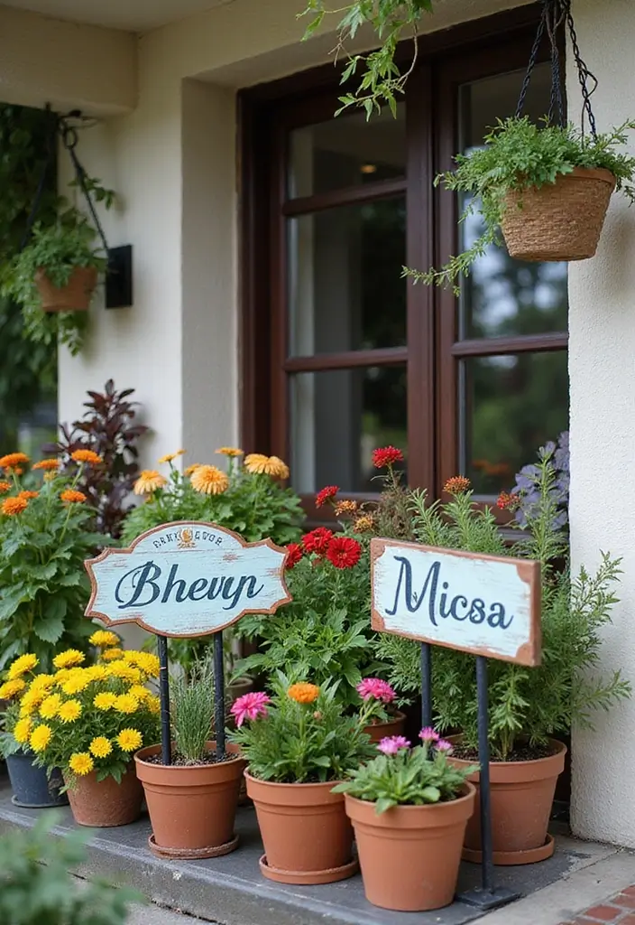28 Old Balcony Makeover Ideas That Bring Back Life and Charm 16 28 Old Balcony Makeover Ideas That Bring Back Life and Charm - 16. Personalized Garden Signs