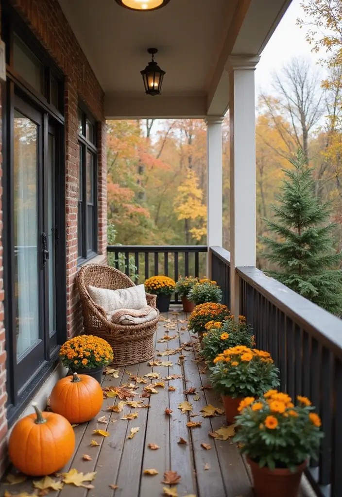 28 Old Balcony Makeover Ideas That Bring Back Life and Charm 21 28 Old Balcony Makeover Ideas That Bring Back Life and Charm - 21. Seasonal Decor Changes