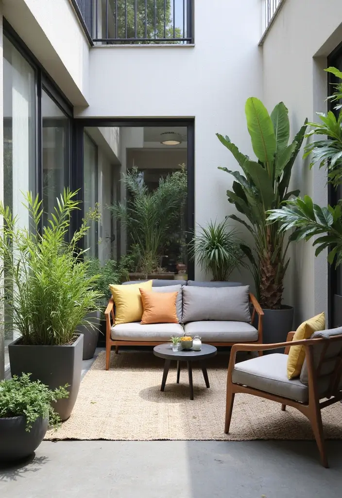 28 Room with Balcony Designs That Make Spaces Feel Bigger - 7. Contemporary Furniture for Modern Balconies
