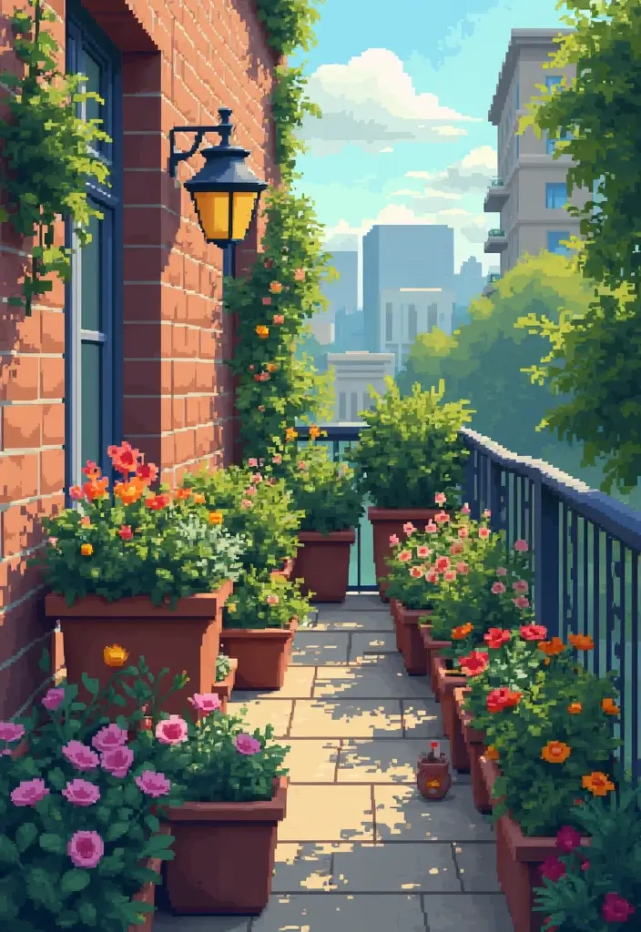 29 Balcony Design Ideas Pinterest Is Loving Right Now 1 29 Balcony Design Ideas Pinterest Is Loving Right Now - 1. Pixelated Garden Paradise