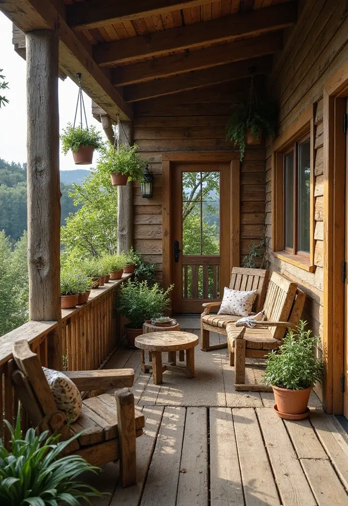 29 Balcony Design Ideas Pinterest Is Loving Right Now 5 29 Balcony Design Ideas Pinterest Is Loving Right Now - 5. Rustic Wooden Escape