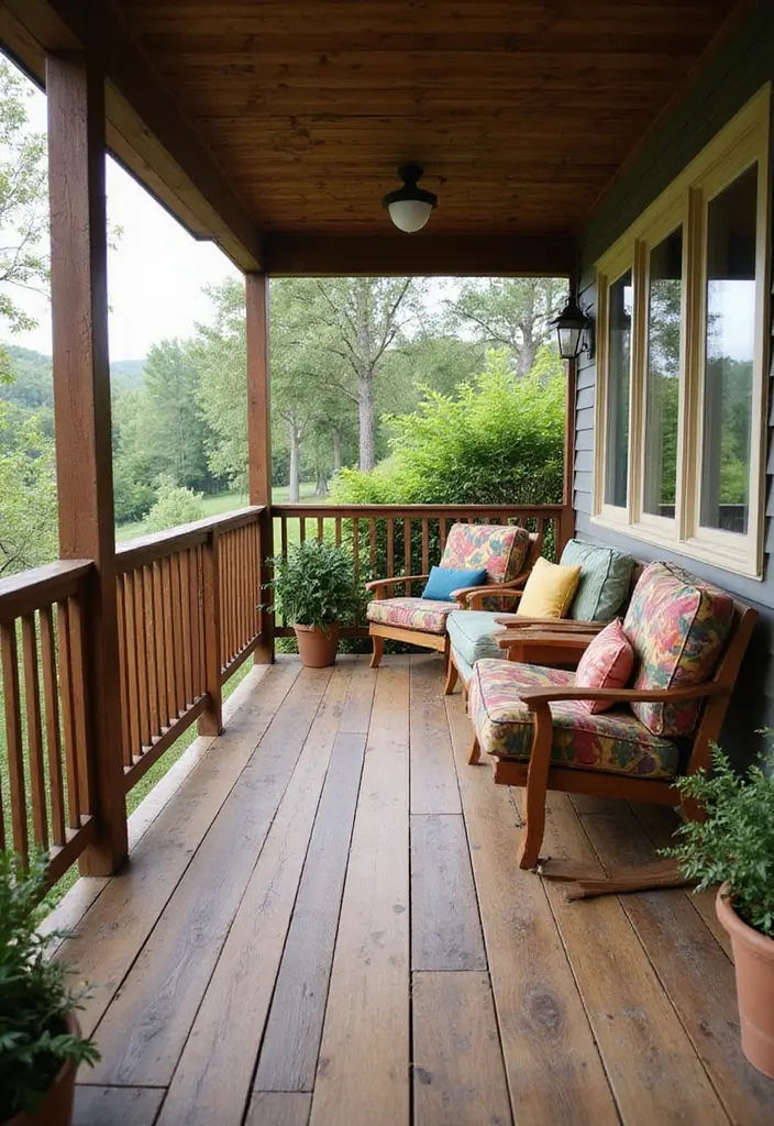 29 Balcony Floor Design Inspirations Guests Will Notice - 18. Reclaimed Wood