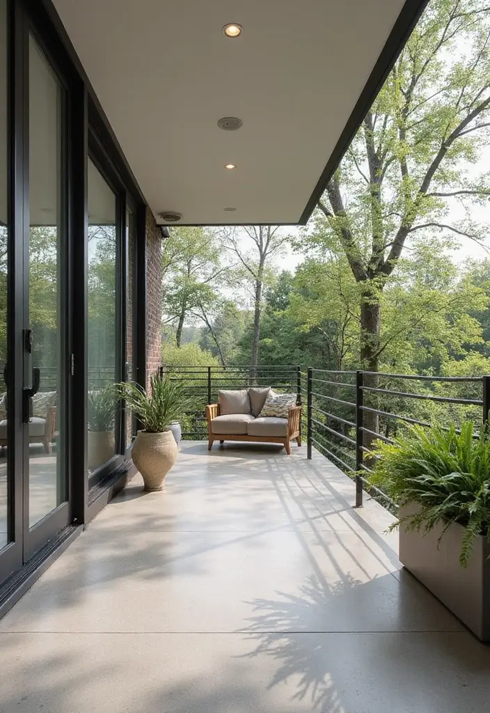 29 Balcony Floor Design Inspirations Guests Will Notice - 19. Sleek Vinyl Flooring