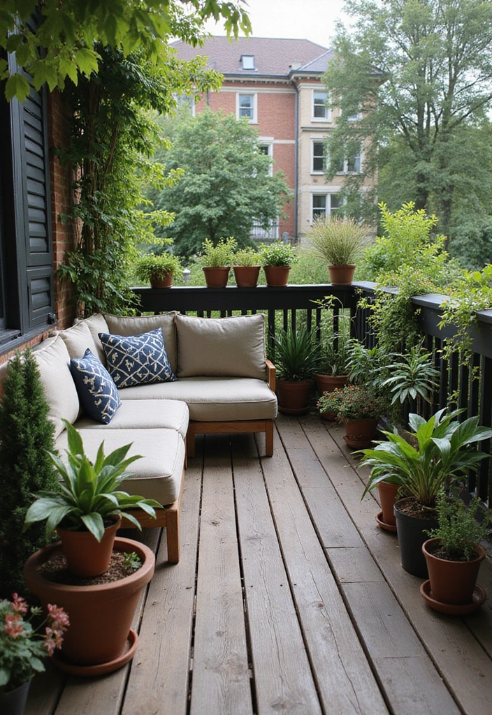 29 Balcony Floor Design Inspirations Guests Will Notice - 2. Wooden Decking