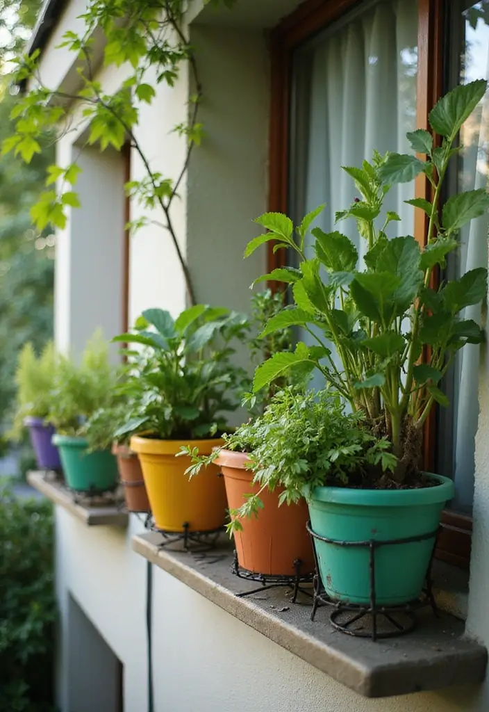29 Balcony Shade Solutions That Keep You Cool and Cozy 12 29 Balcony Shade Solutions That Keep You Cool and Cozy - 12. Hanging Planters for Natural Shade