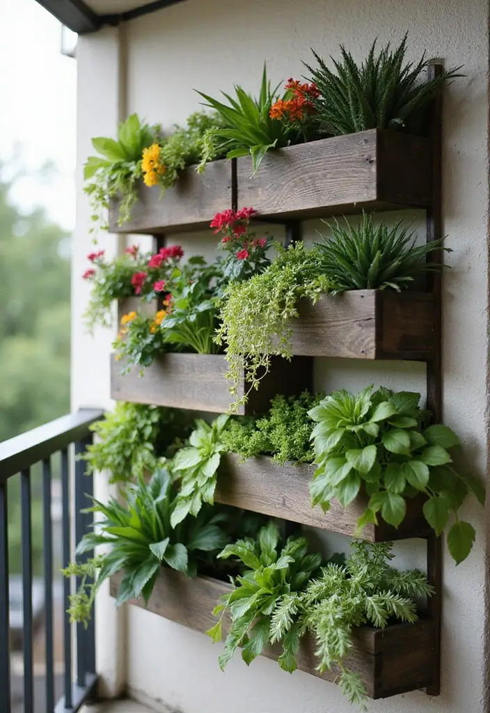 29 Brilliant Ideas for Balcony That Fit Any Budget 22 29 Brilliant Ideas for Balcony That Fit Any Budget - 22. Wall-Mounted Planters