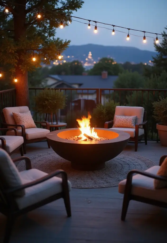 29 Brilliant Ideas for Balcony That Fit Any Budget 23 29 Brilliant Ideas for Balcony That Fit Any Budget - 23. Small-Scale Fire Pit