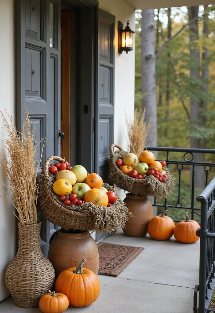 29 Master Bedrooms with Balcony Inspirations That Look Dreamy - 13. Festive Harvest Displays