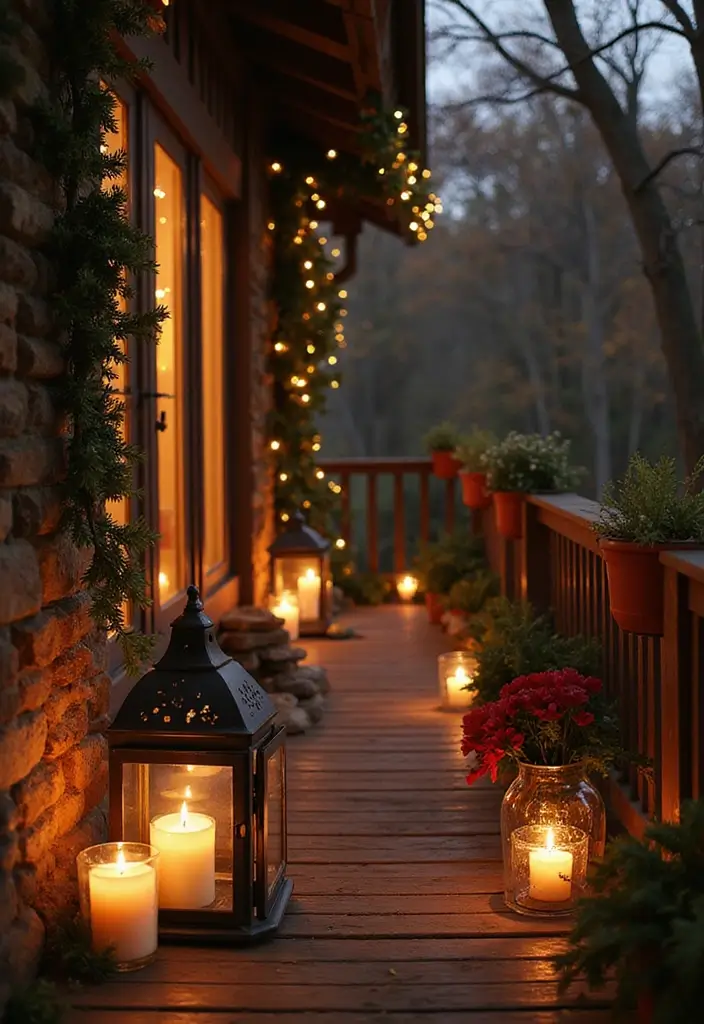 29 Master Bedrooms with Balcony Inspirations That Look Dreamy - 16. Seasonal Candles and Lanterns